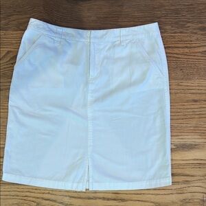 Eddie Bauer White Knee-Length Pencil Skirt